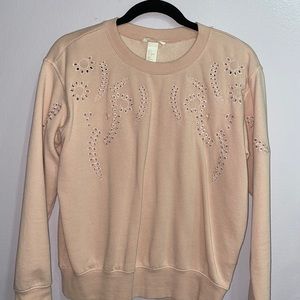 pink detailed sweater from h&m